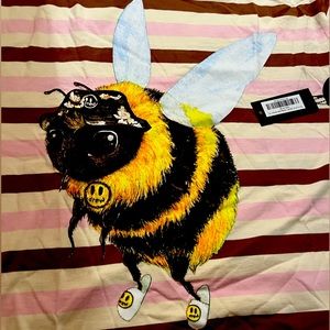 New with tags Drew House bumble bee(Neapolitan stripe) XL